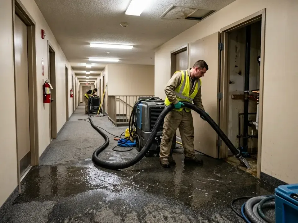 multi-unit-apartment-hallway-f-005 — frequently asked questions, Emergency Burst Pipe Water Extraction & Removal in St. Bern…